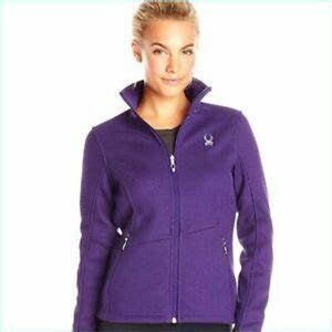 Spyder Purple Full Zip Core Fleece Lined Sweater